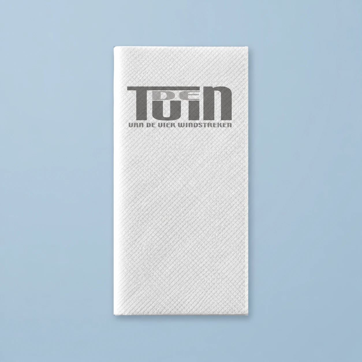 De Tuin Rotterdam · Servilleta airlaid · Blanco · 40 × 40 cm · pliegue de libro 1/8