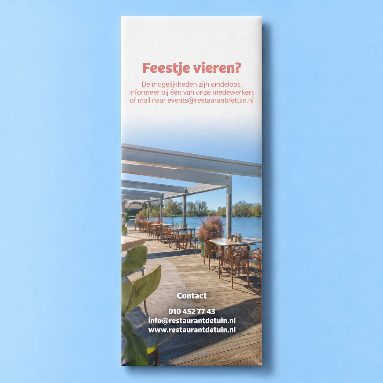 De Tuin Rotterdam · Funda para cubiertos · reverso · El reverso del diseño del cliente
