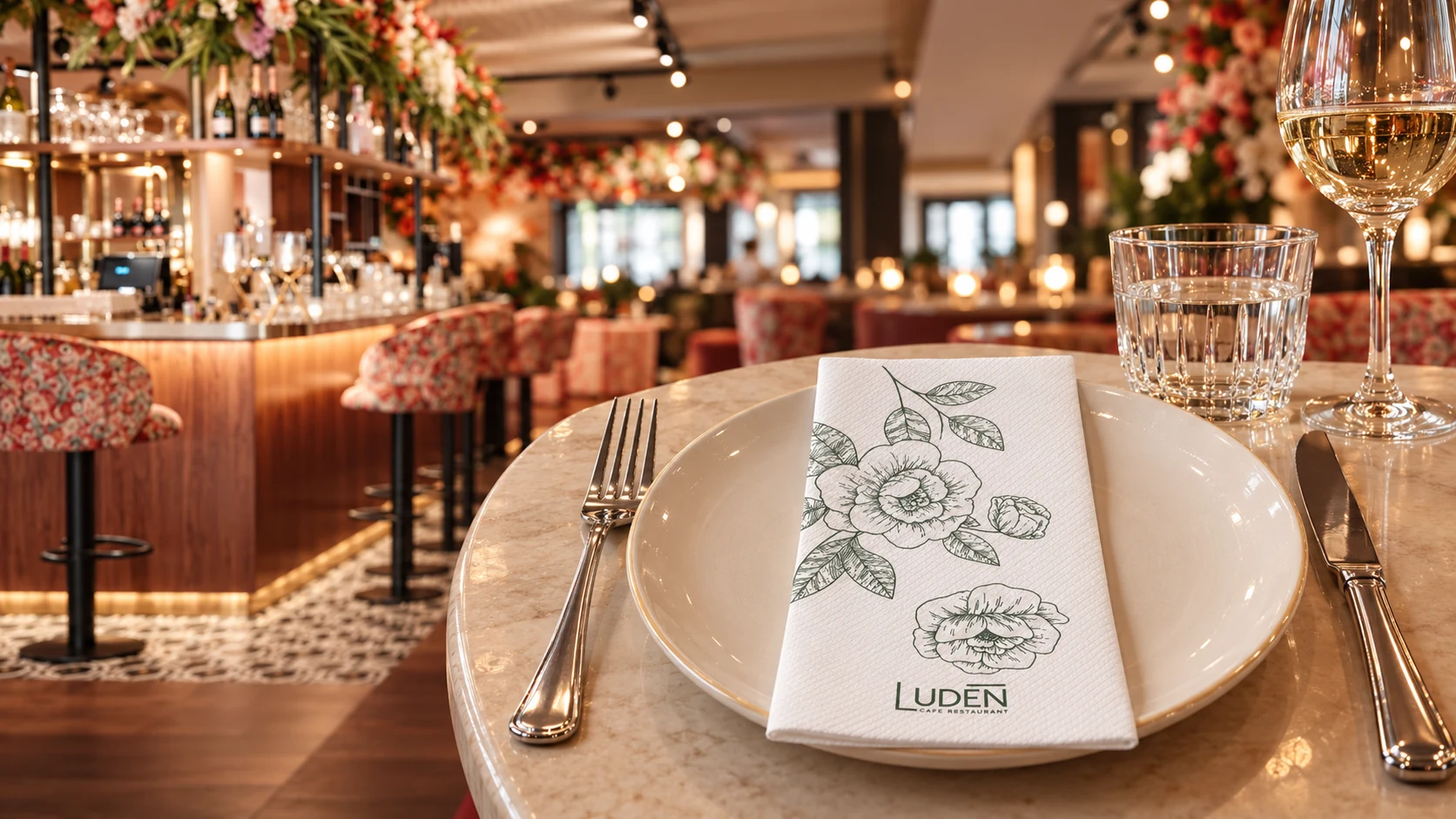 Luden Den Haag · styling impression with branded table products