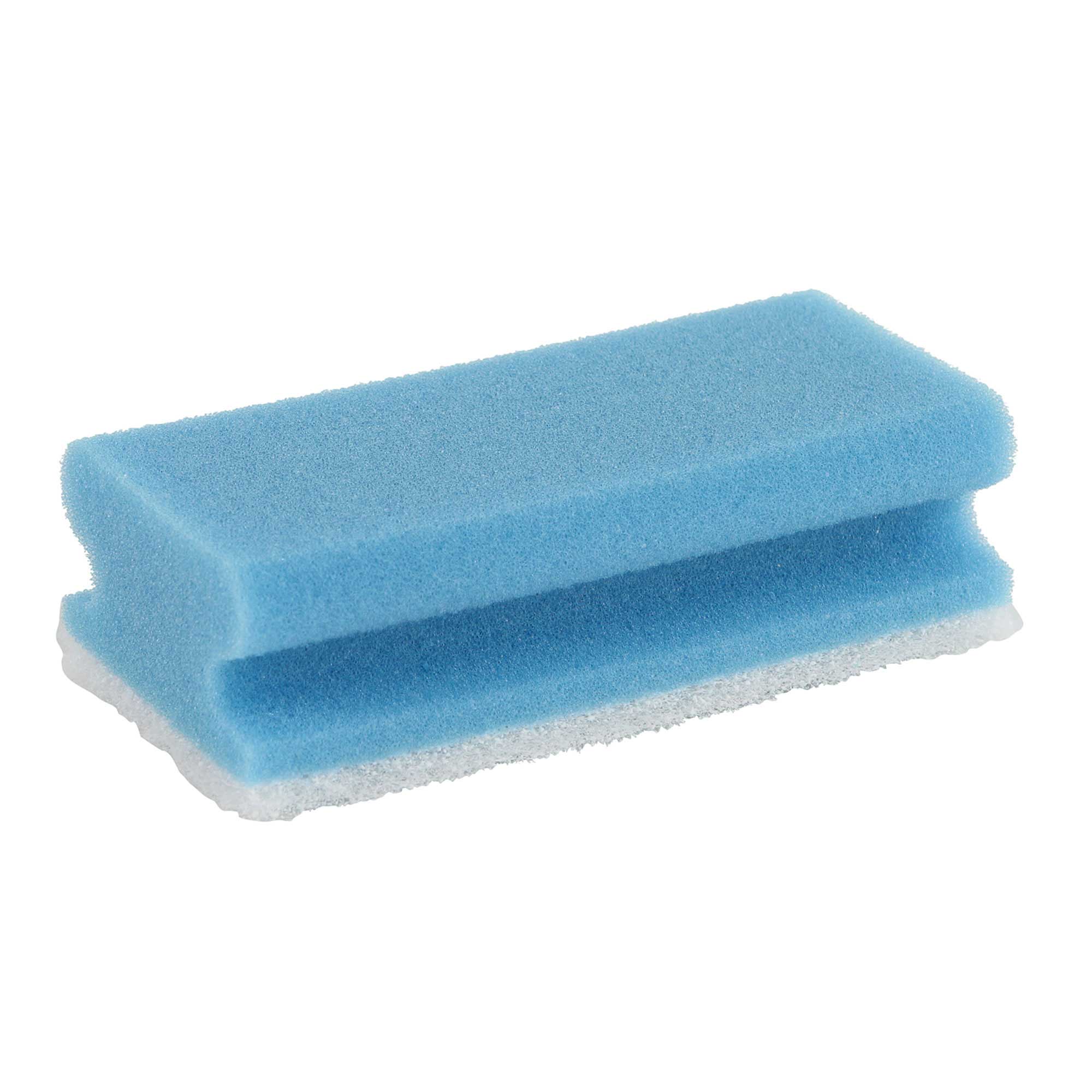 Schuurspons met greep set à 10 ca. 140x70x42 mm blauw / wit