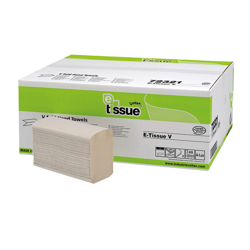 3010315 Handdoekpapier Z-fold E-Tissue 2-lgs 21x21,5cm 15x200st
