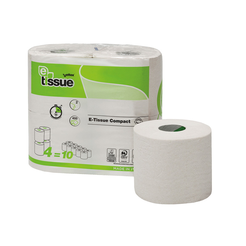 3030010 Toiletpapier E-Tissue 2-lgs 400 vel 15x4st